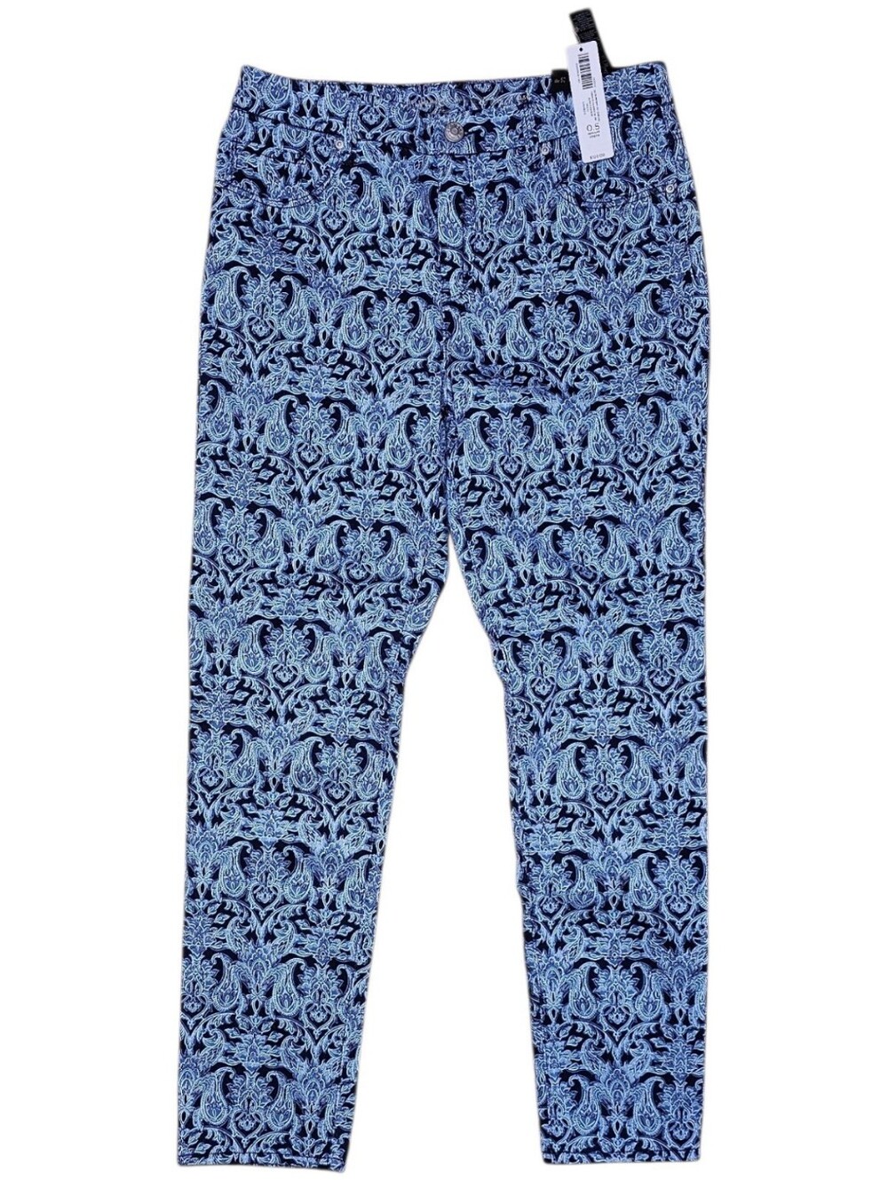 Chico’s So Slimming Girlfriend Ankle Jeans Paisley Filigree Size 0.5 (US 6) NWT
